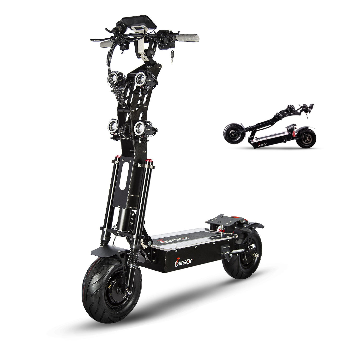 Toursor Electric Scooter for Adults with Foldable Seat