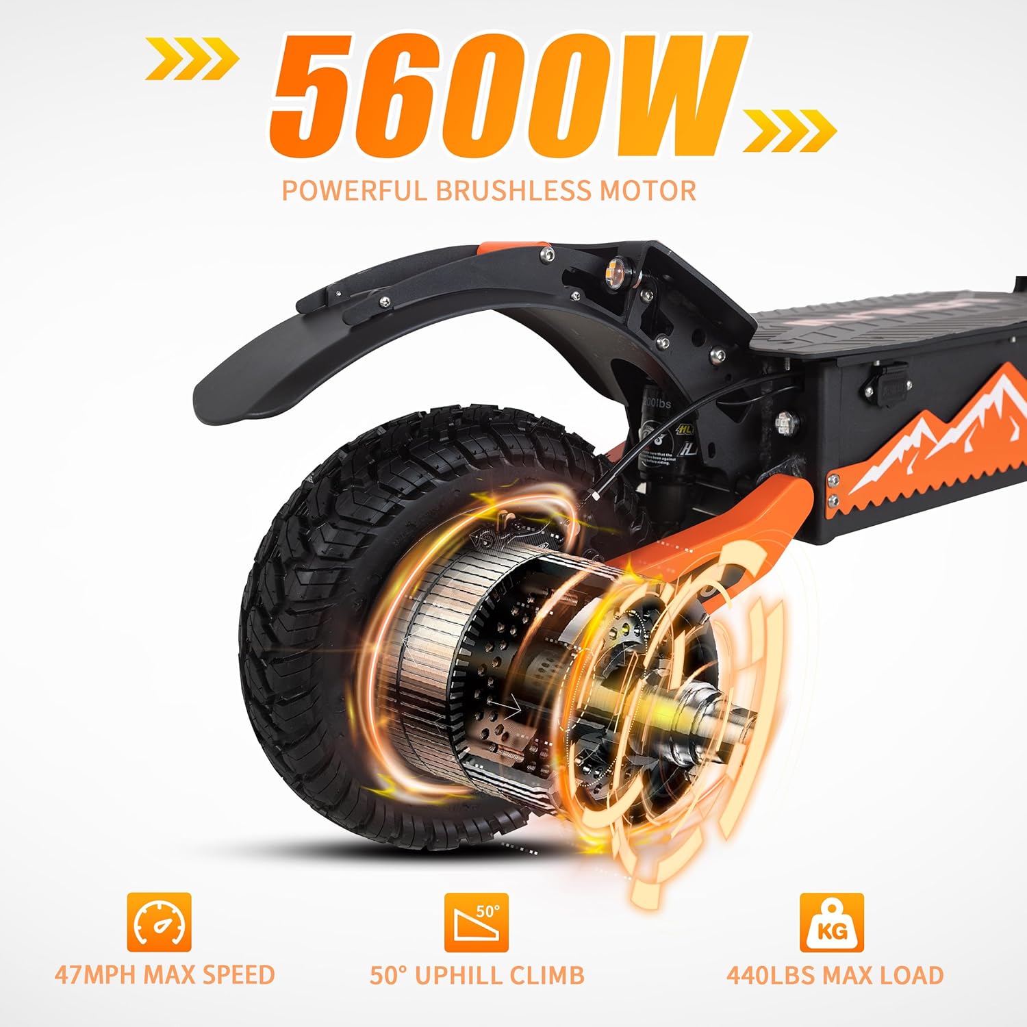 Arwibon GT08 Electric Scooter with double motors 2800W*2；60V/27Ah