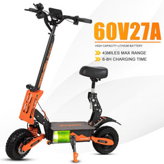 Arwibon GT08 Electric Scooter with double motors 2800W*2；60V/27Ah