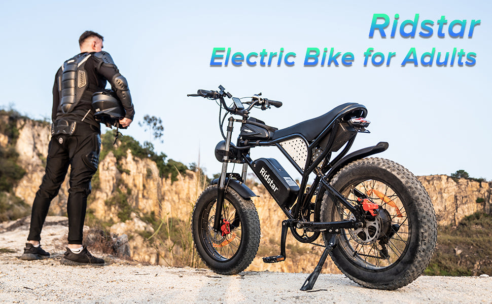 Ridstar Electric Bike for Adults, 1000W Motor, Up to 30MPH / 50 Miles,48V/20Ah Removable Battery