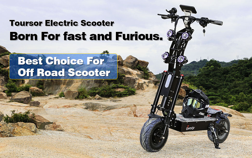 Toursor Electric Scooter for Adults with Foldable Seat