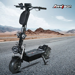 Arwibon Q13Pro Electric Scooter Adults--7000W 50 MPH 60V50AH Dual Drive 30-40 Miles Range 13" Large Tires with Dual 2 Chargers Foldable Commuter Scooter Double Brake