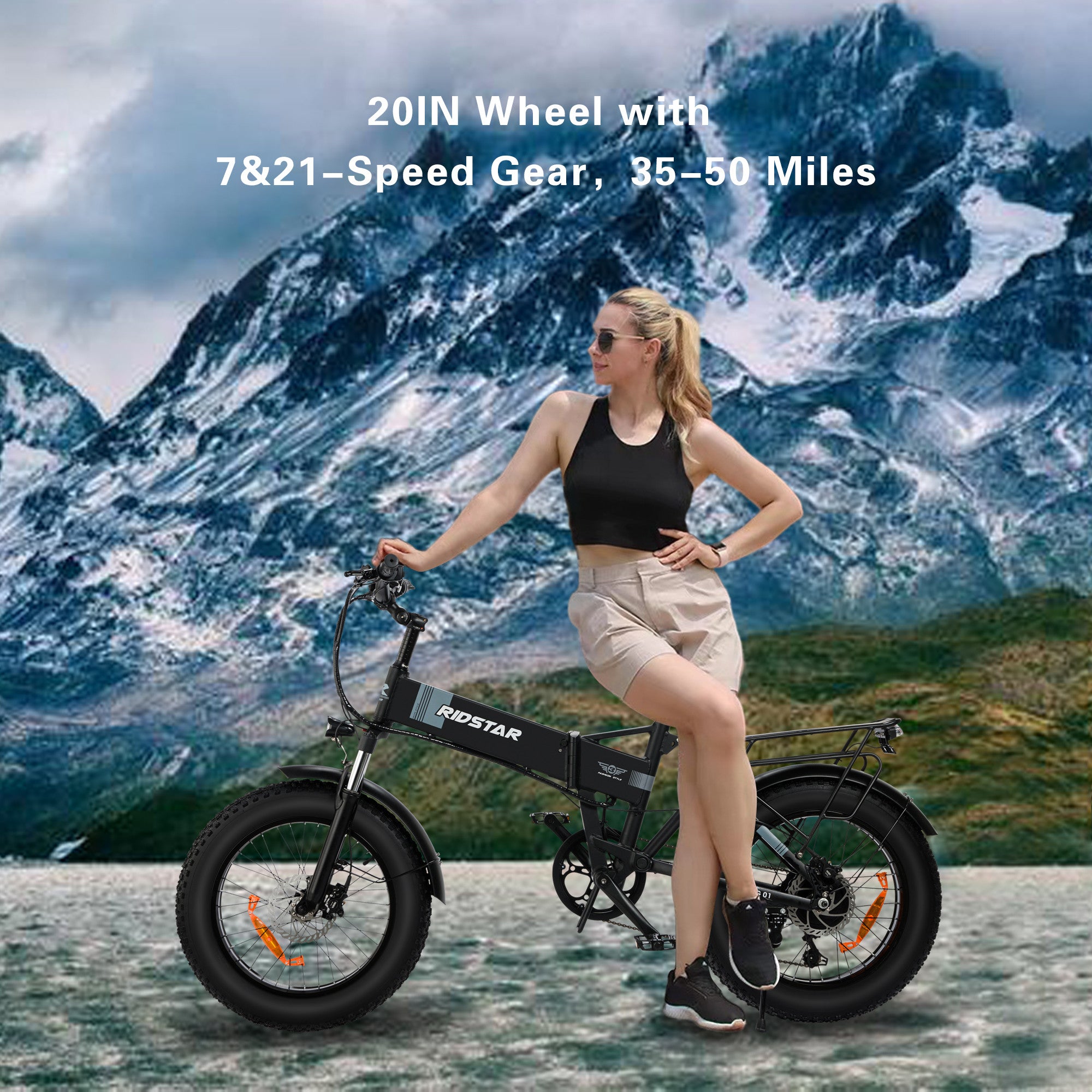 Electric Bike for Adults Foldable 1000W Motor,26 MPH 48V/14Ah 20" x 4.0 Fat Tire Removable Battery Electric Assist Bicycle with Shimano 7-Speed Snow Beach Mountain Ebikes